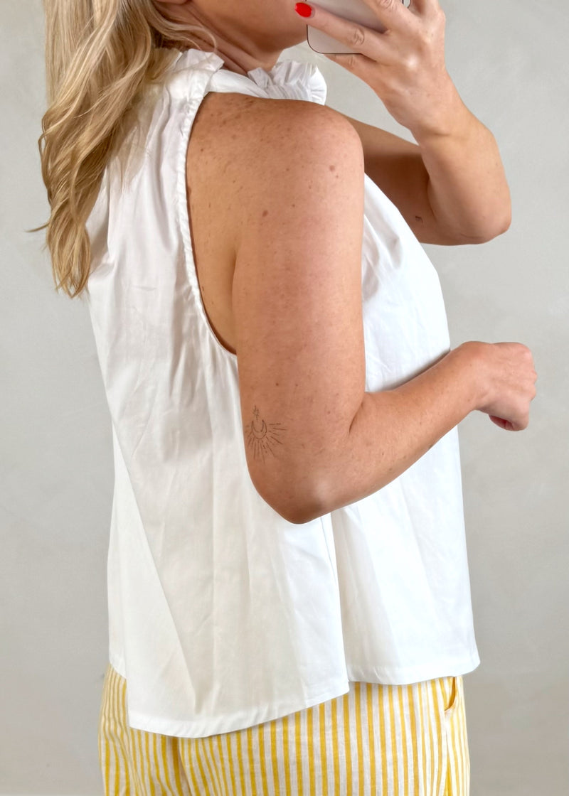 Daisy bow blouse - white