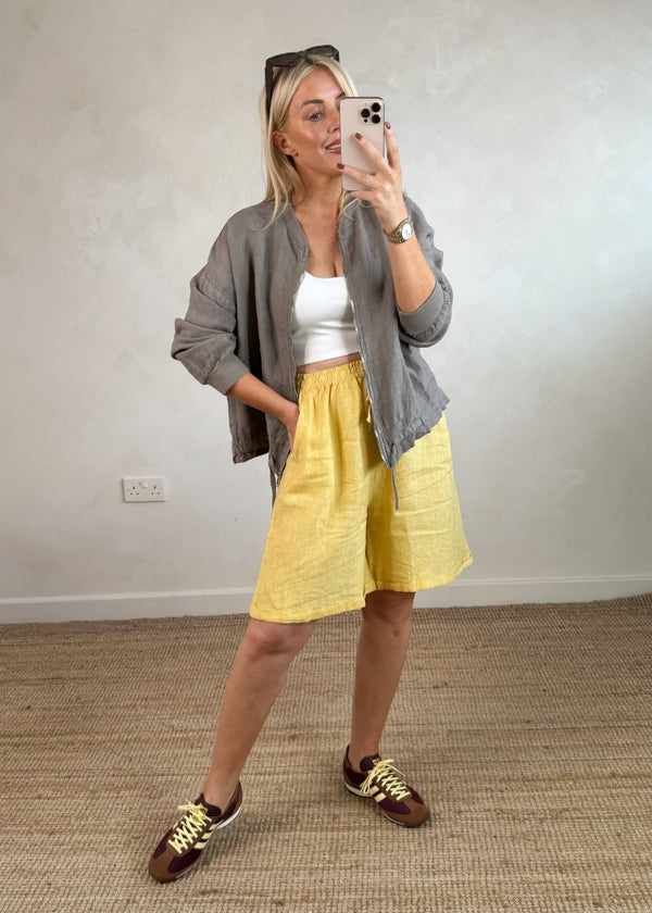 Essie linen shorts - buttermilk