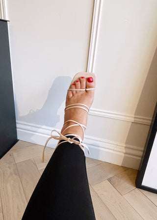 Nicole strappy heel - Nude