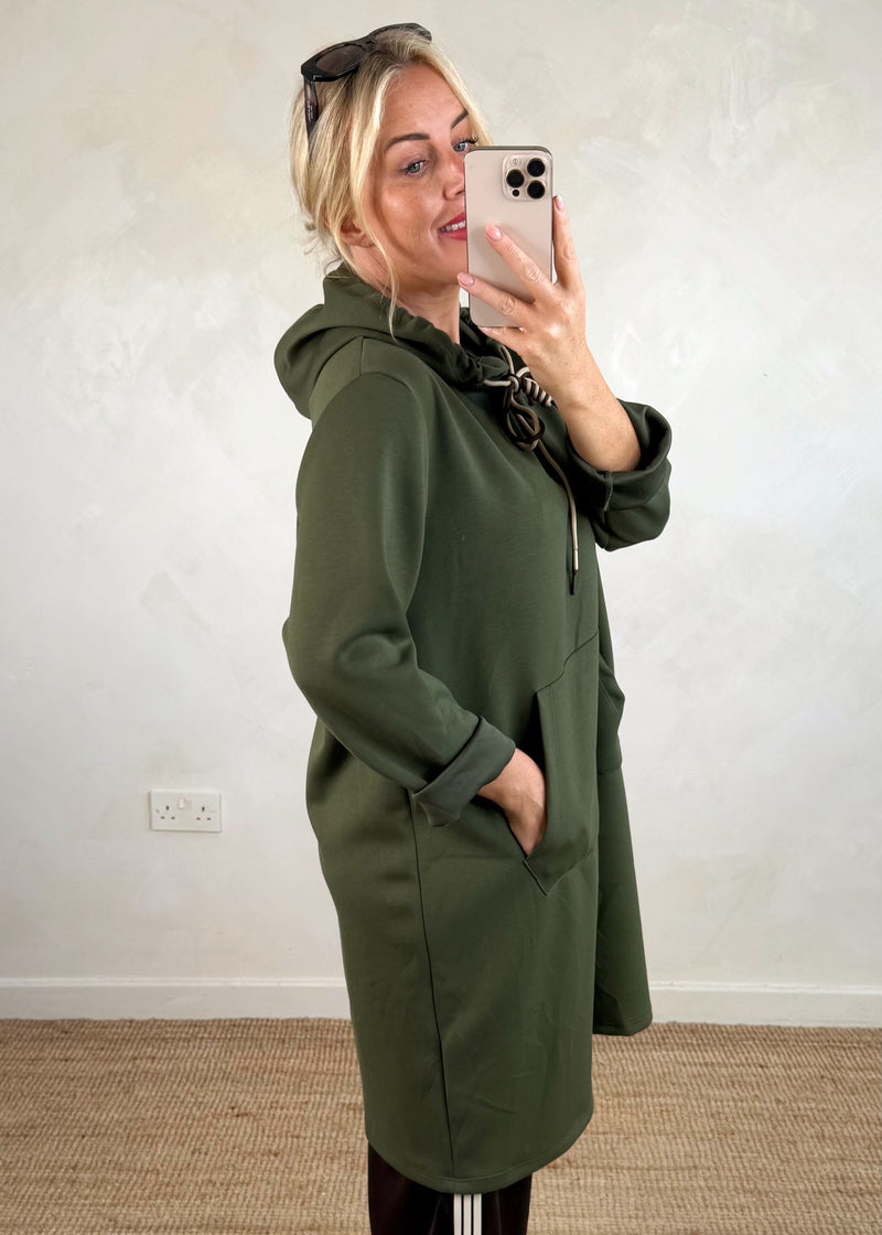 Kent longline hoodie - Khaki