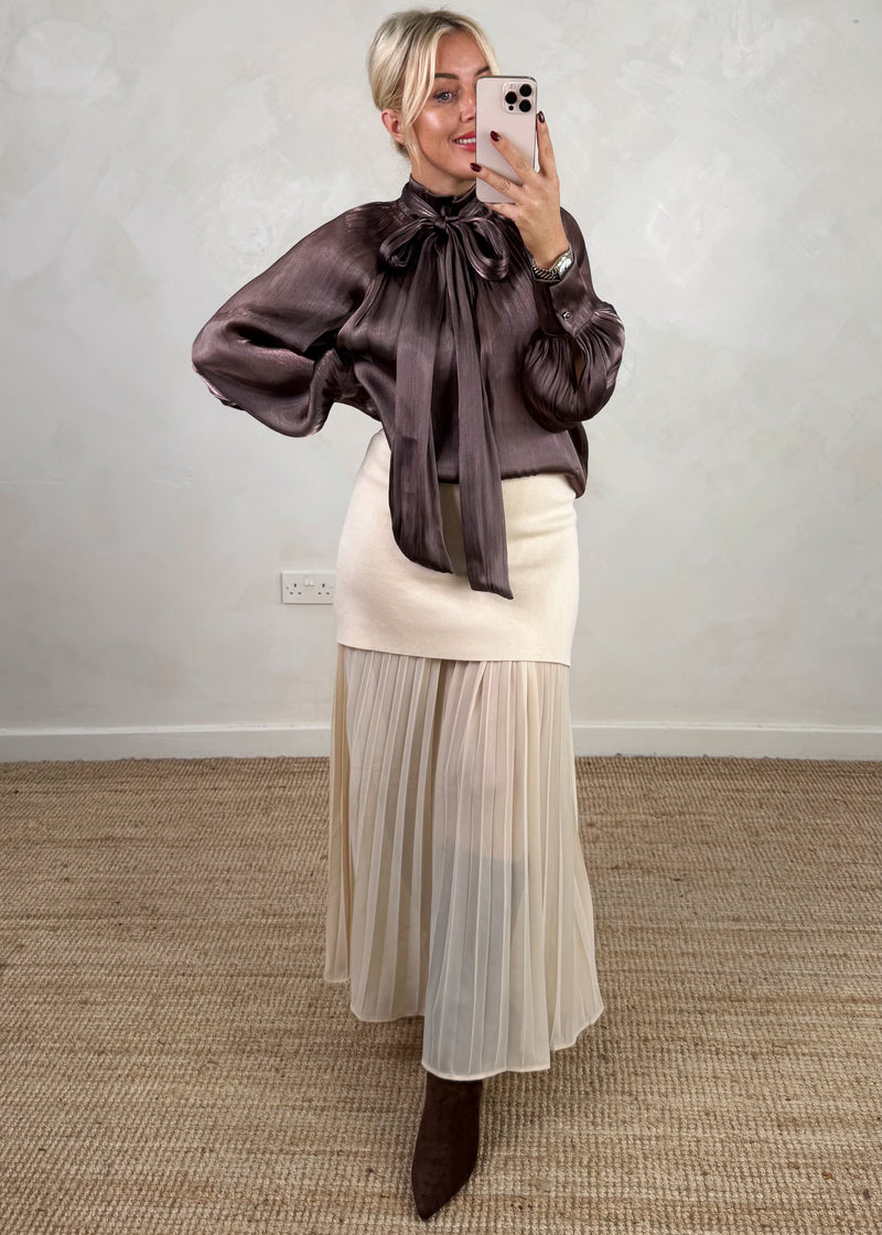 Anastasia blouse - chocolate