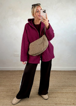 Stanley Hooded jacket - berry