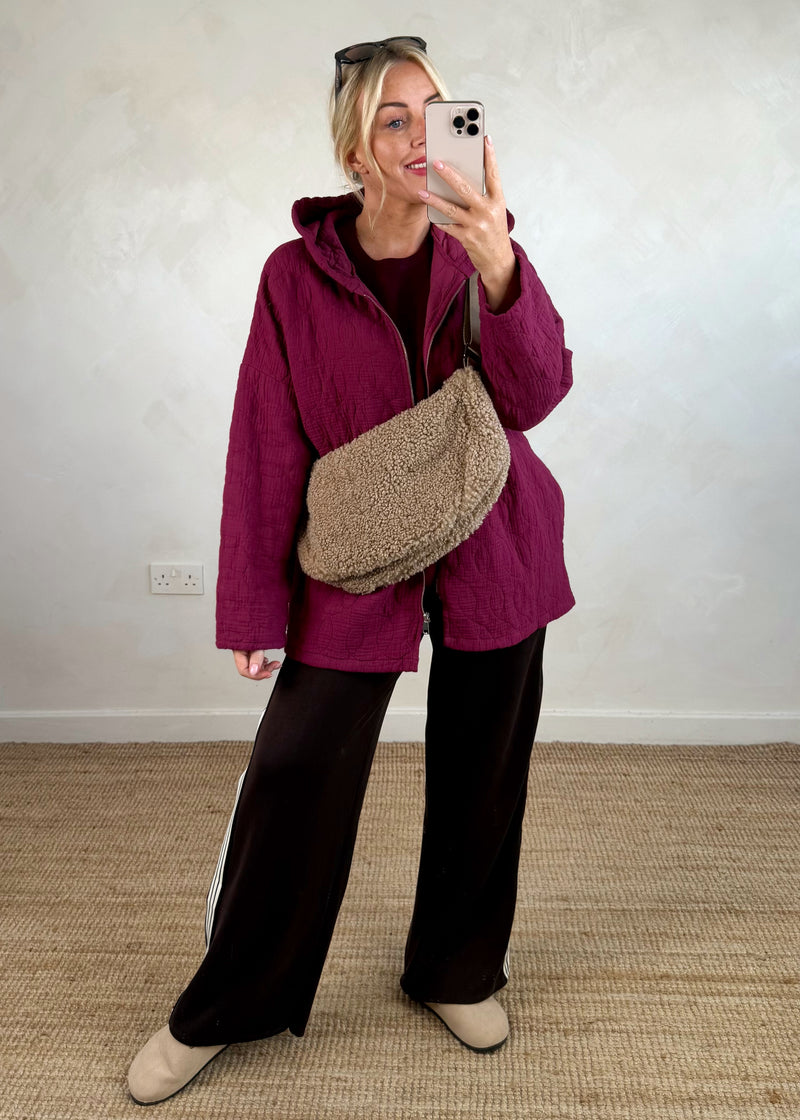 Stanley Hooded jacket - berry