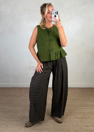 Greta quilted waistcoat - Pistachio