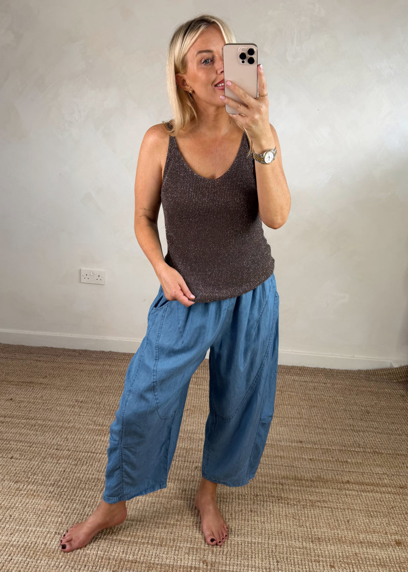 Carmel denim trouser - mid