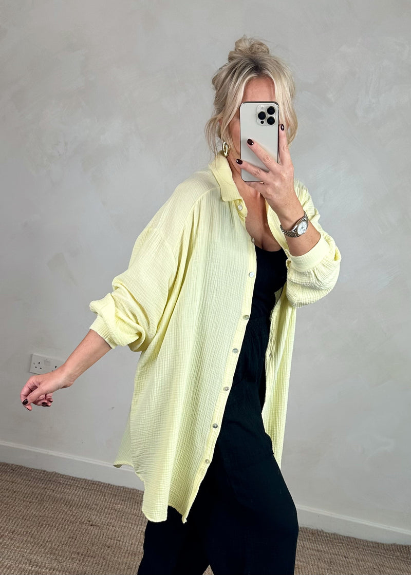Jamie cheesecloth shirt - lemon