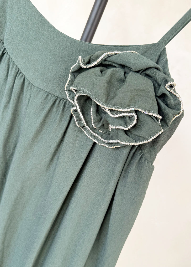 Corsage jumpsuit - khaki