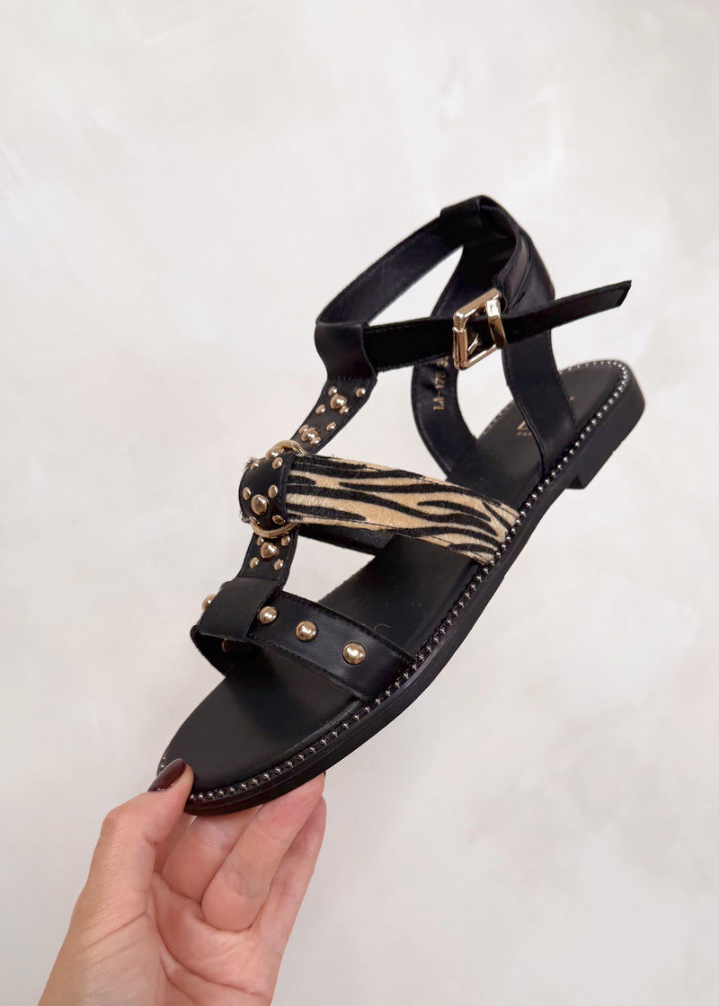 Solis Gladiator sandal - black