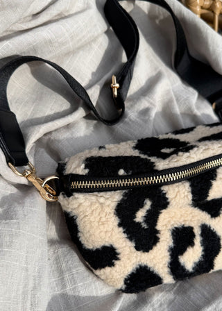 Animal print teddy sling bag  - Two
