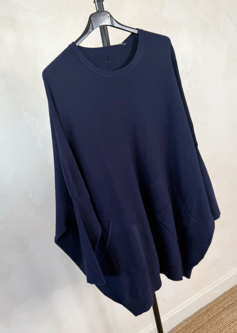 Ingrid pocket knit - navy