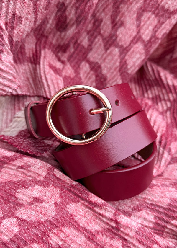 Leather belt - Merlot