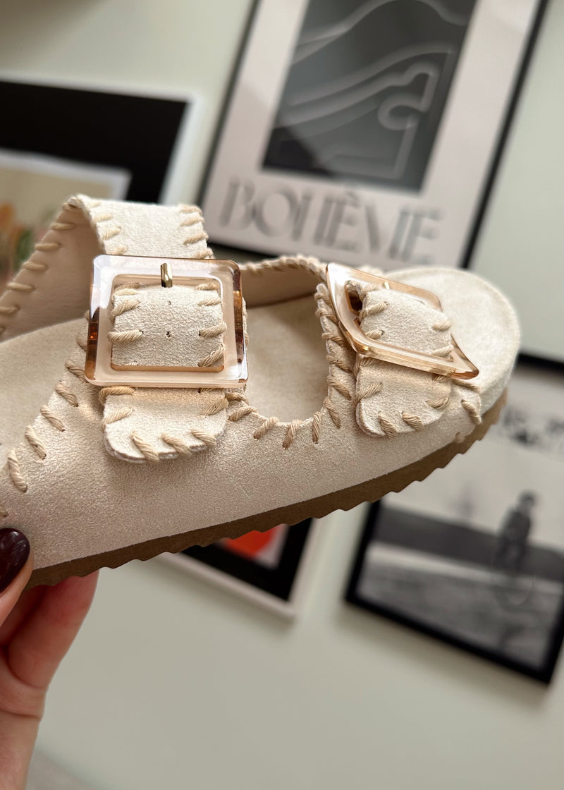 Alberta footbed sandal - beige