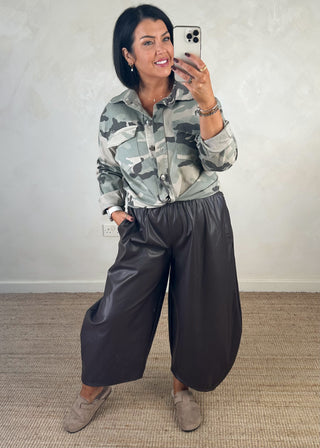 Camo twill denim jacket