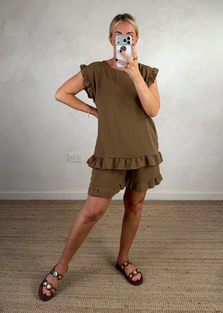 Linzi shorts co-ord - Coffee