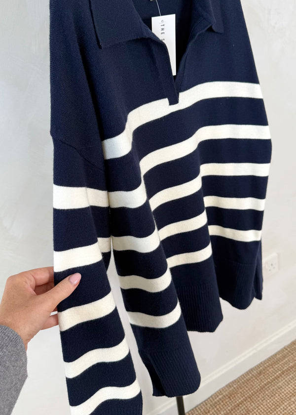 Tabo striped knit - navy