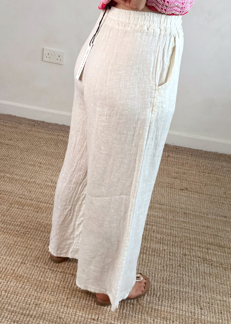 Betsy linen trouser - buttercream