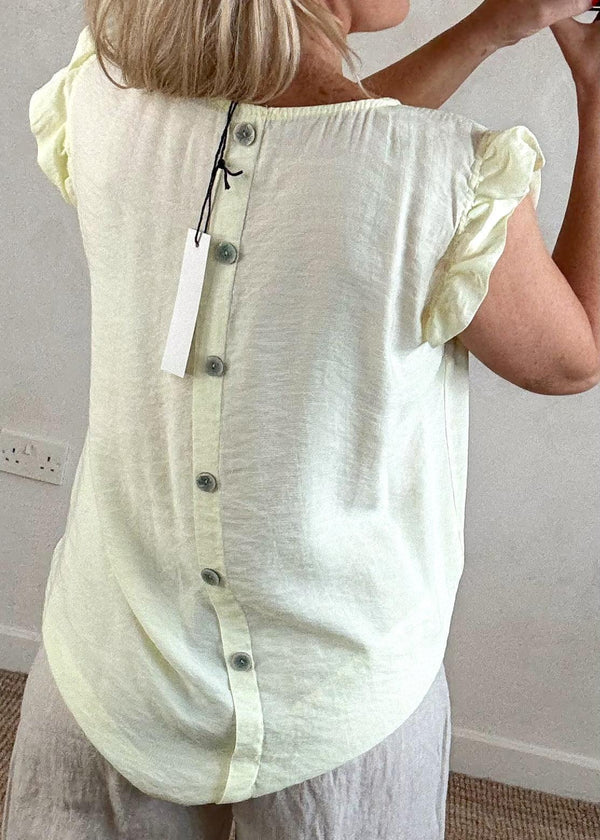 Kiki Frill top - lemon sorbet