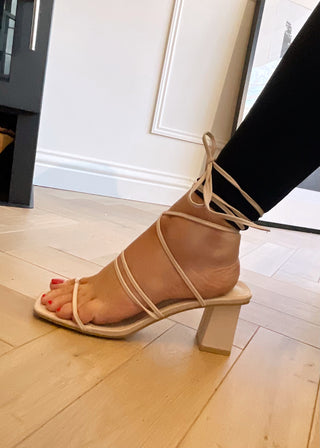 Nicole strappy heel - Nude