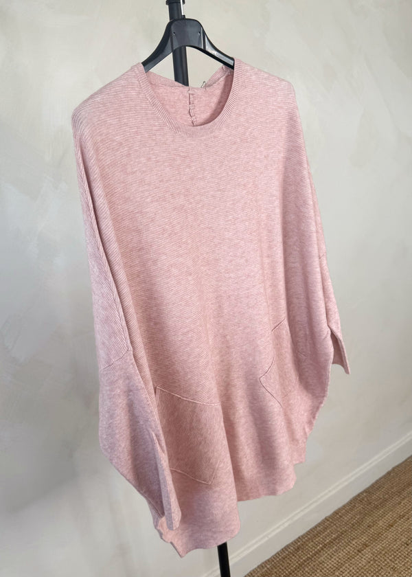 Ingrid pocket knit - blush