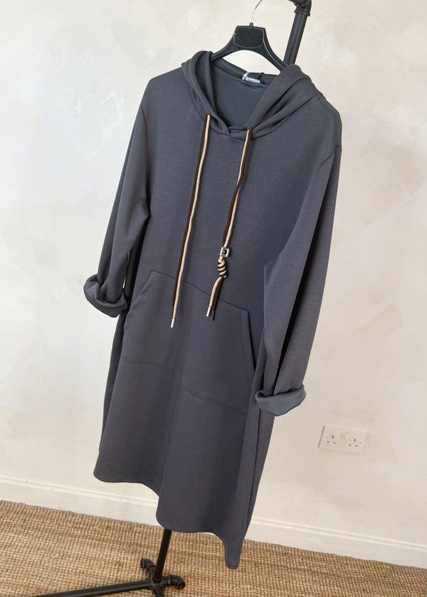 Kent longline hoodie - Slate