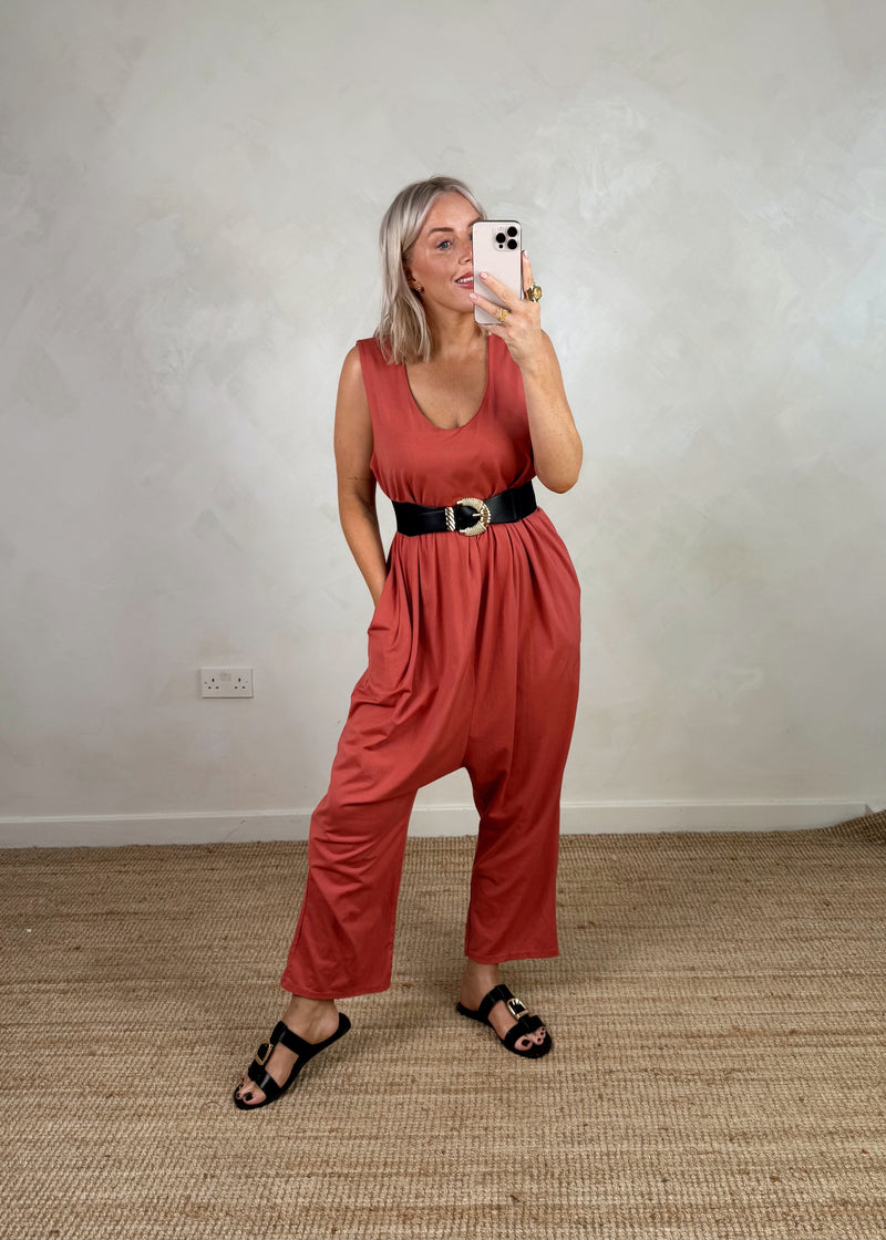 Jett jumpsuit - terracotta
