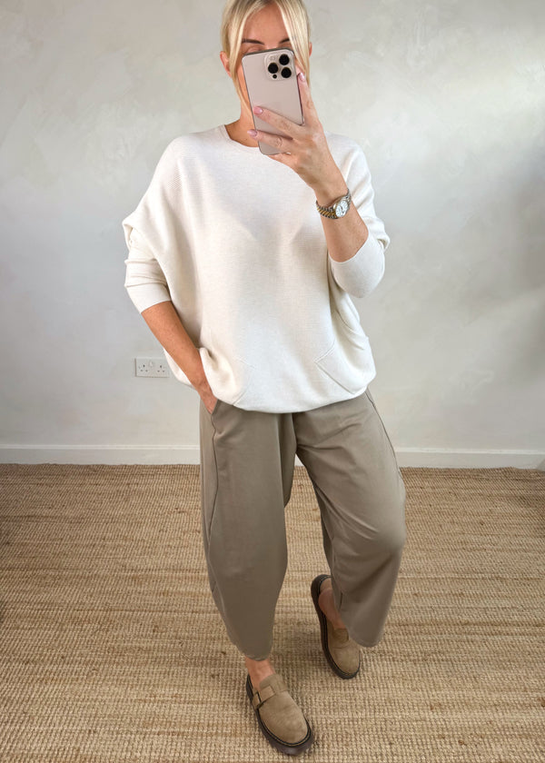Ingrid pocket knit - cream