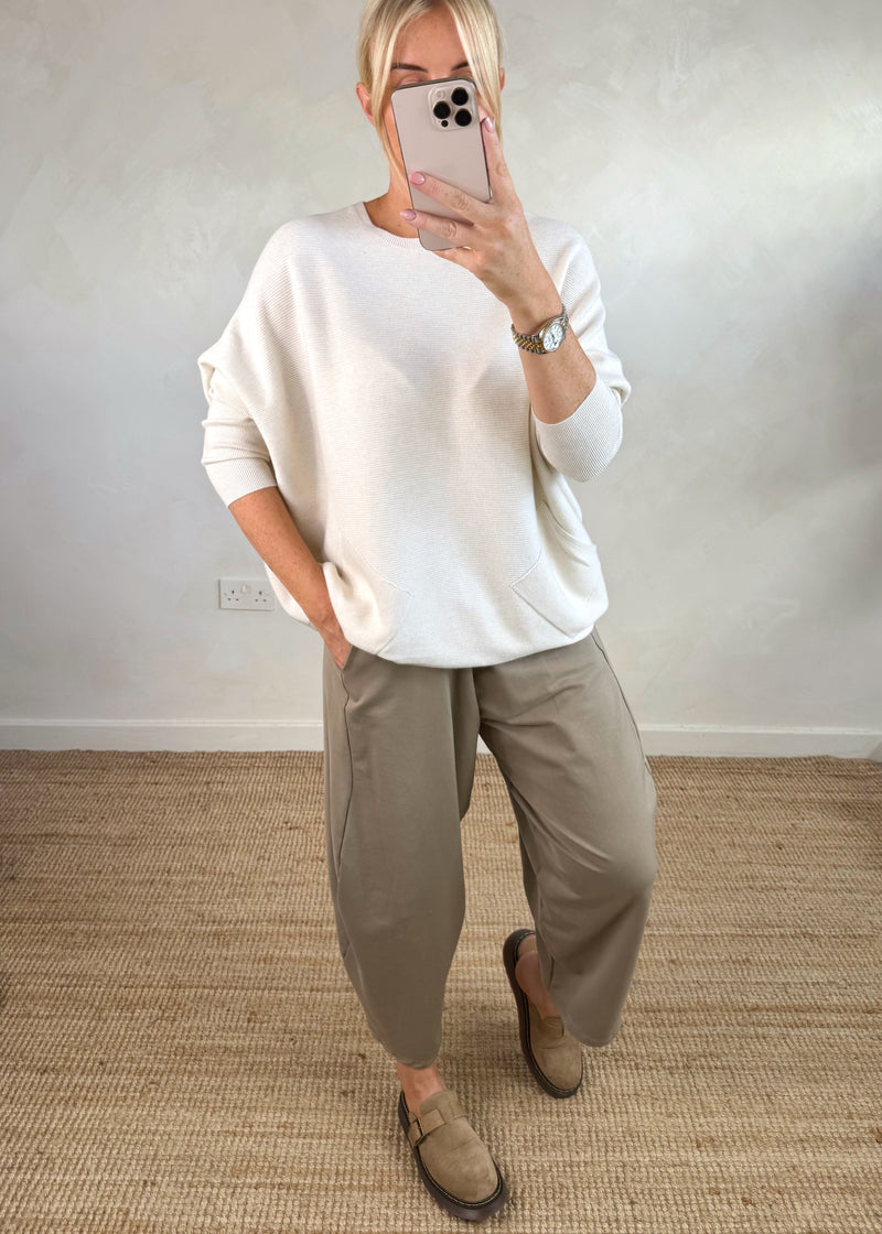 Ingrid pocket knit - cream
