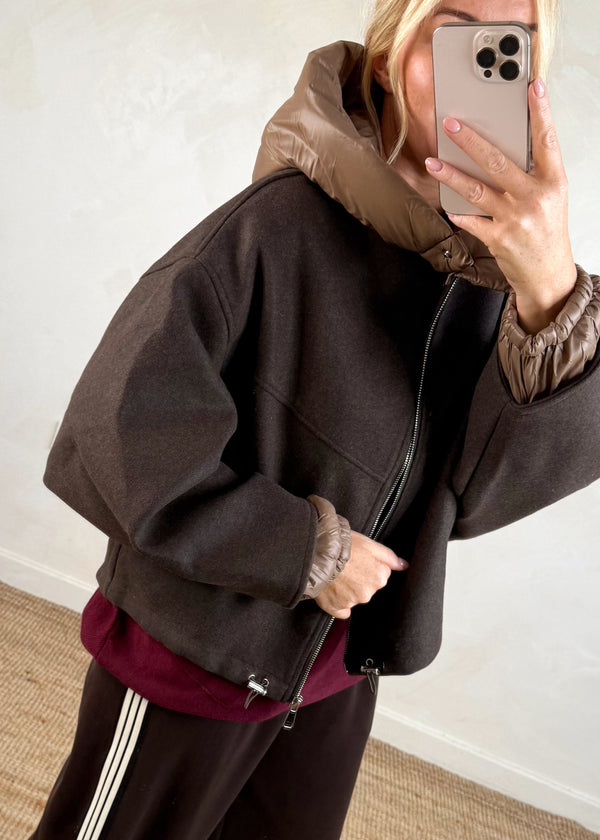 Marlon bomber jacket - chocolate