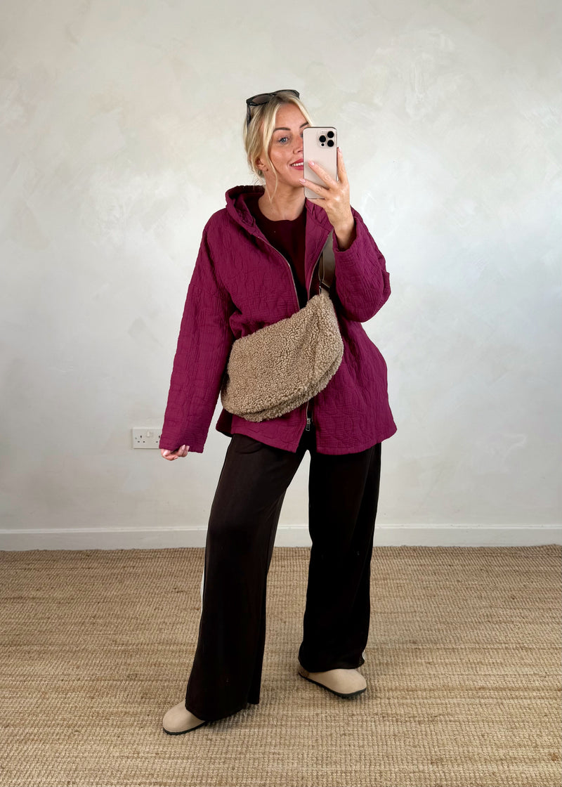 Stanley Hooded jacket - berry