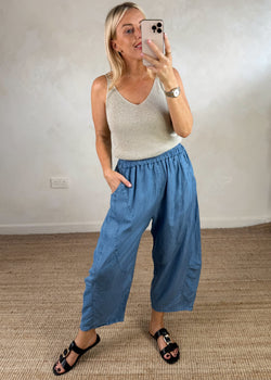 Carmel denim trouser - mid