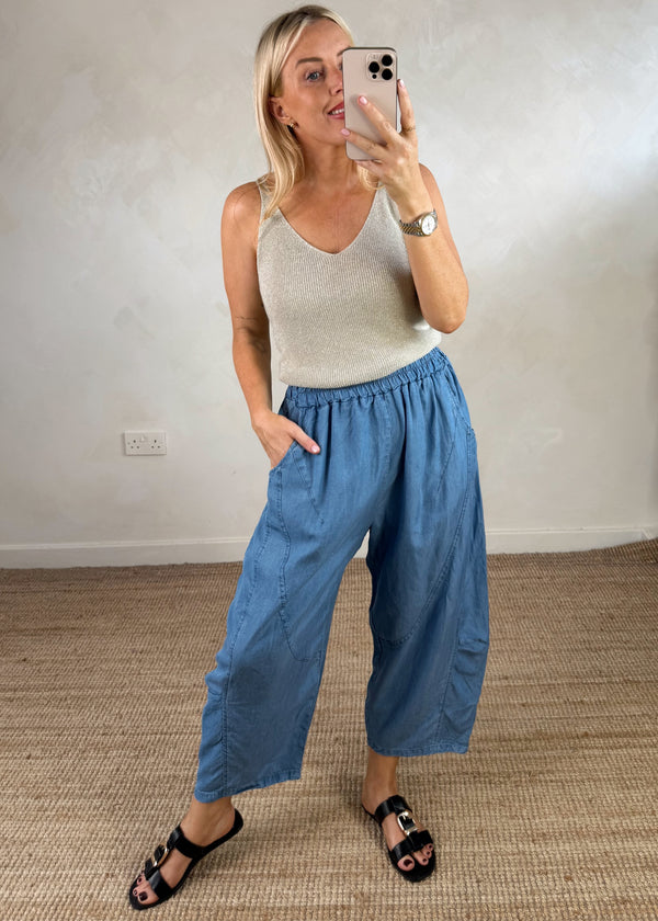 Carmel denim trouser - mid