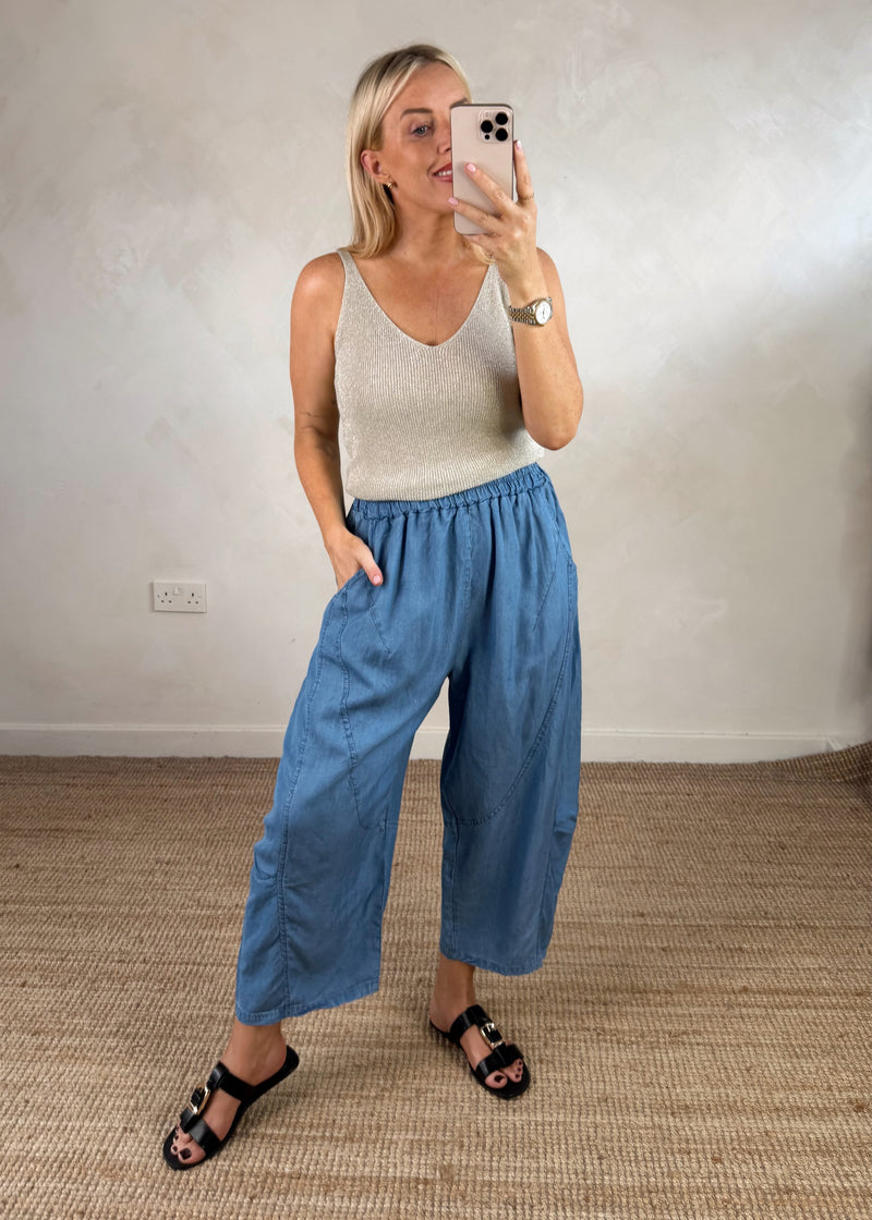 Carmel denim trouser - mid