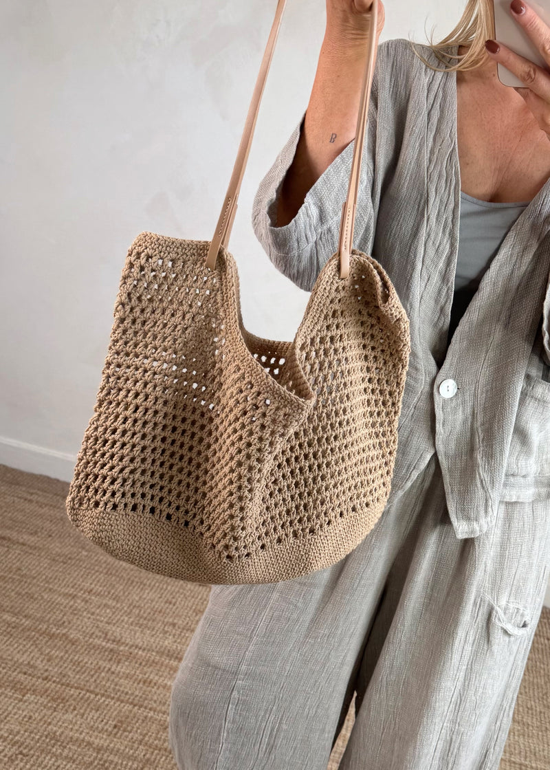 Lolly woven bag - beige