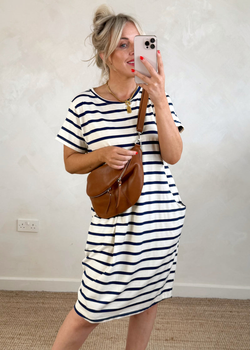 Blake striped dress - navy