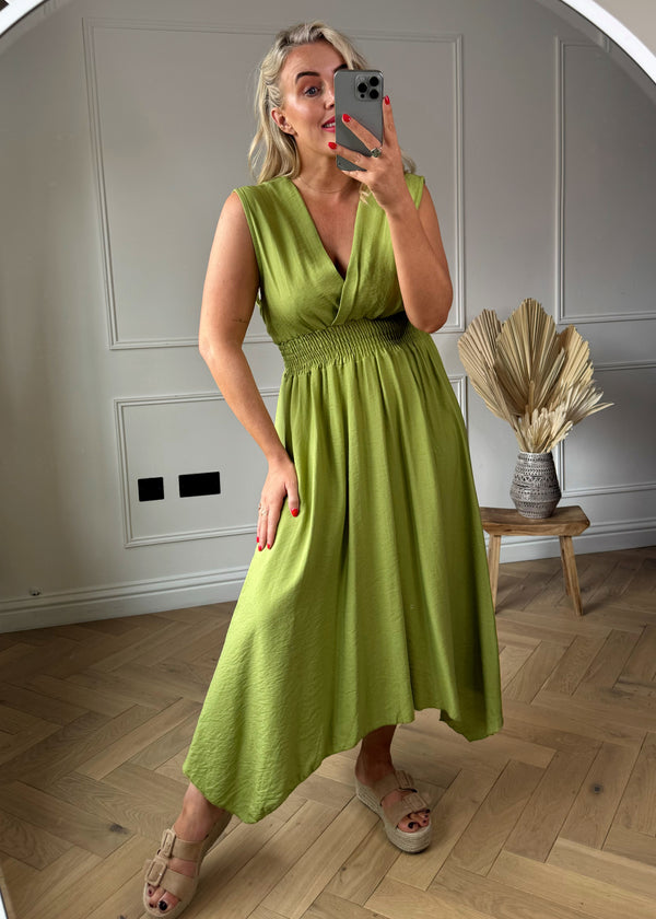 Ally midi dress - pistachio