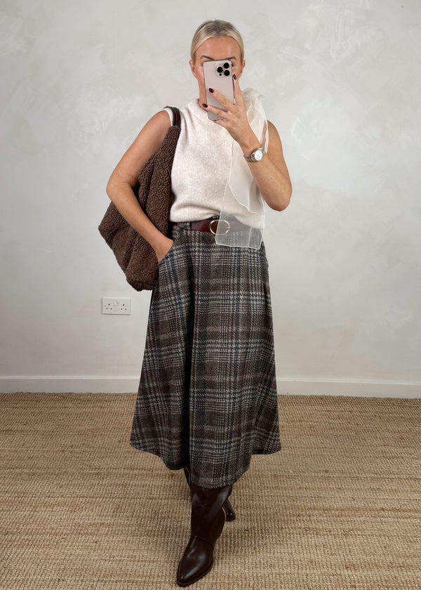 Claudia checked skirt - one