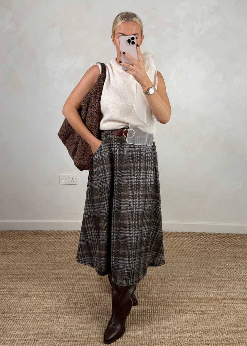 Claudia checked skirt - one