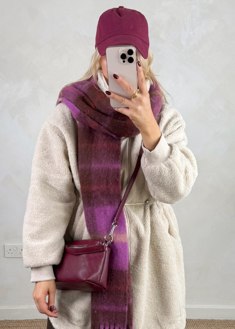 Molly zip leather bag - Merlot