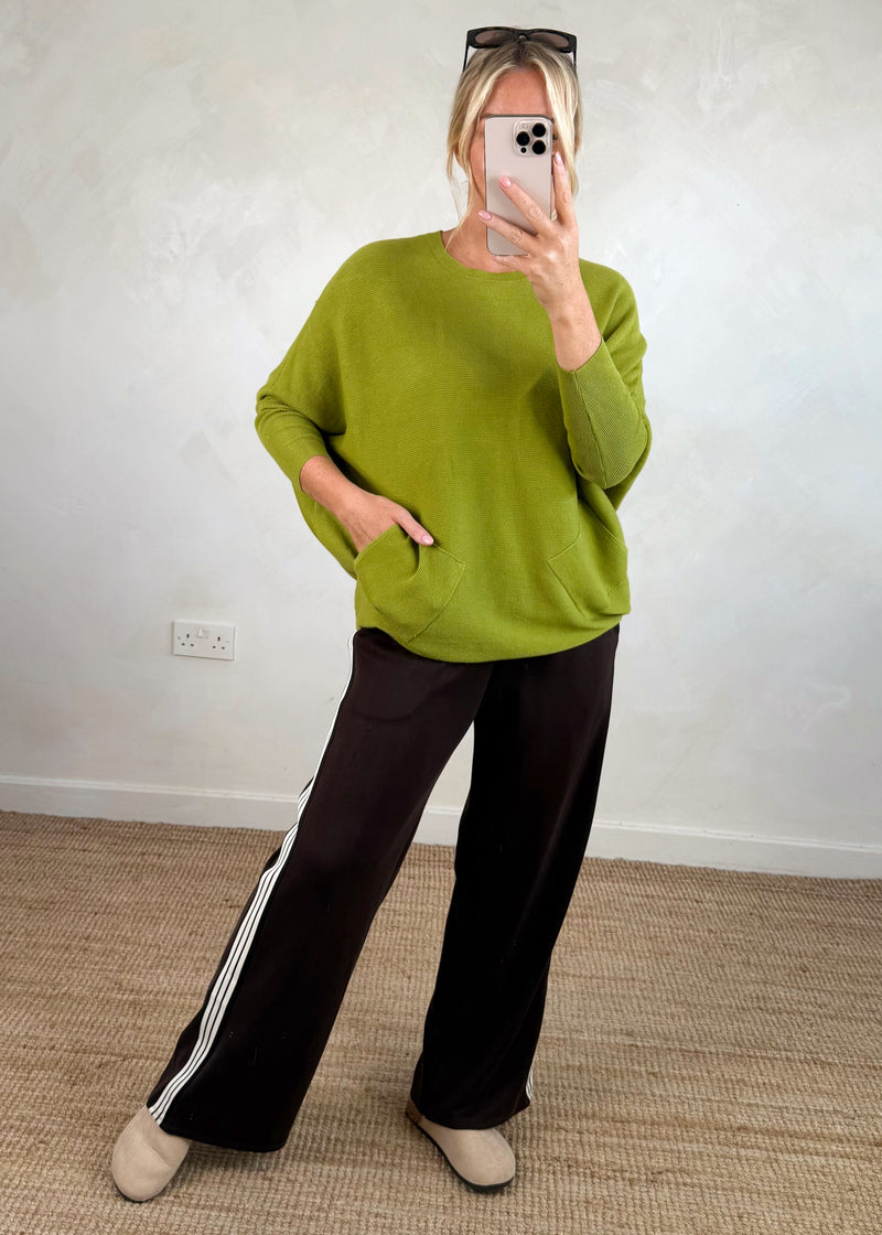 Ingrid pocket knit - chocolate