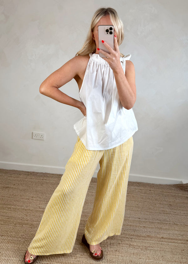 Daisy bow blouse - white