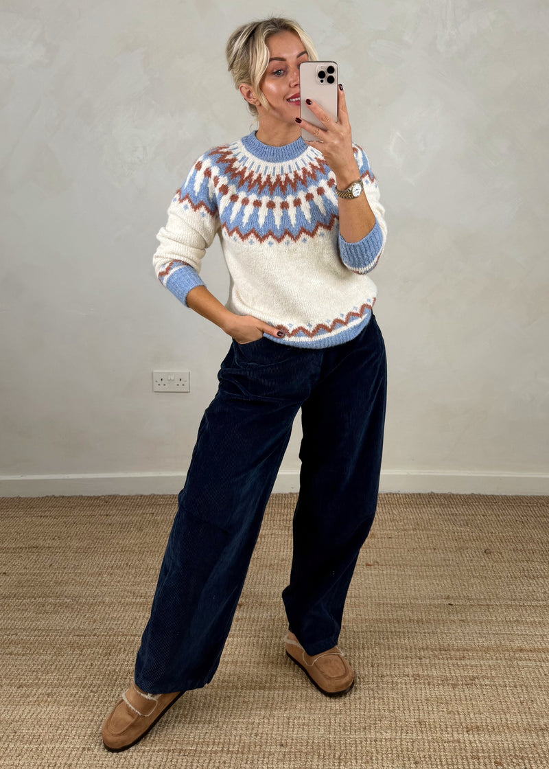 Aspen fair isle knit - cream