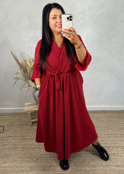 Bonnie wrap dress - red