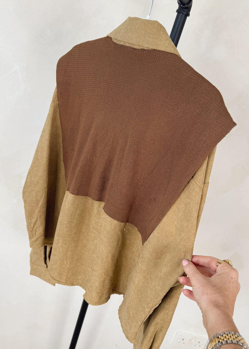 Heritage double shirt knit - camel