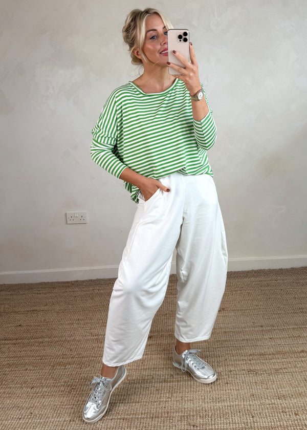 Gracie striped Tee - green