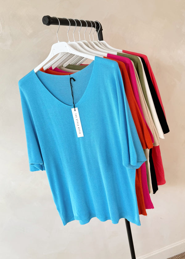 Samara fine knit - cerulean