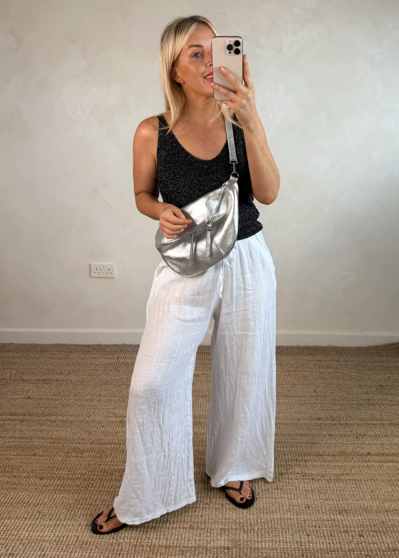 Betsy linen trouser - white