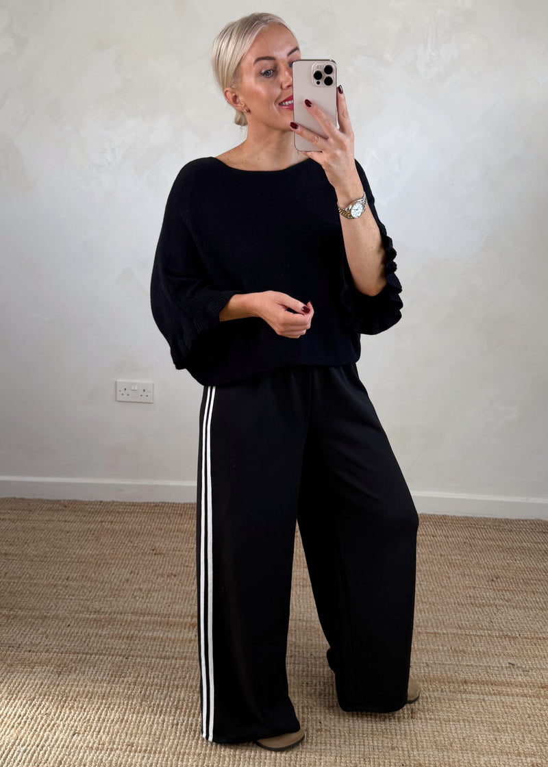 Maddie frill knit - black