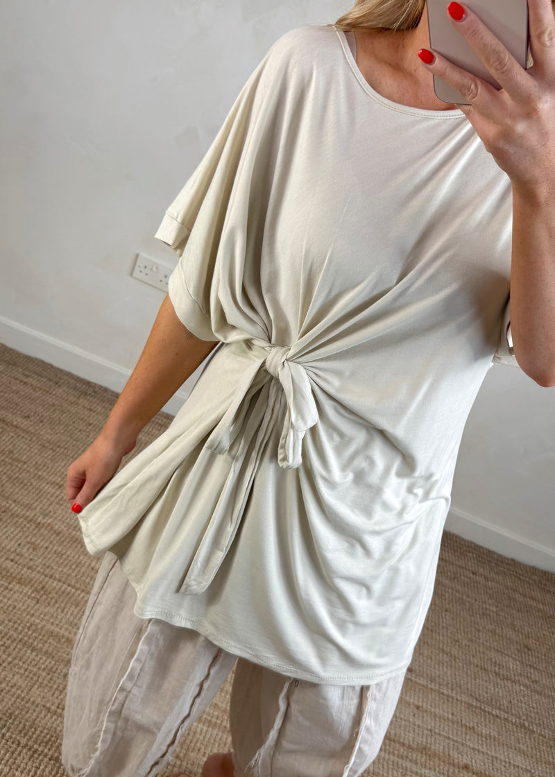 Jane tie top - stone