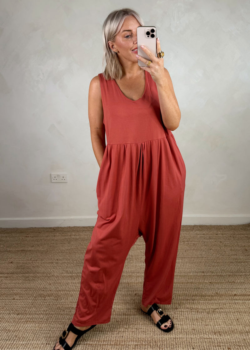 Jett jumpsuit - terracotta