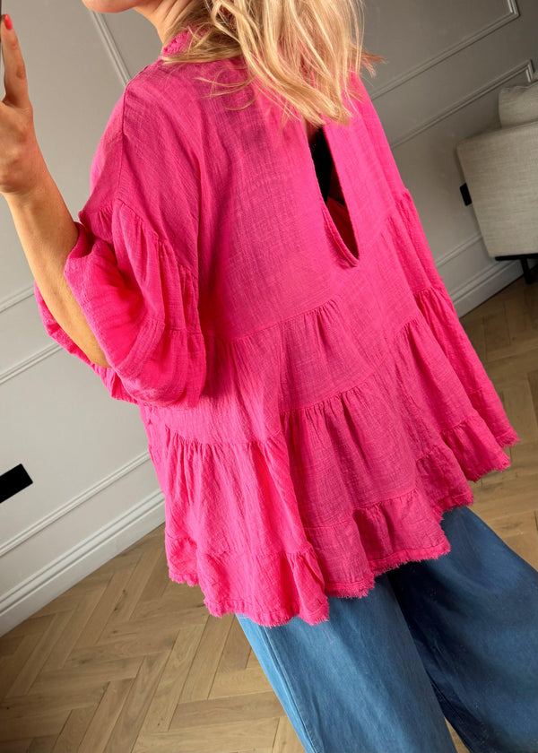 Penelope blouse - hot pink